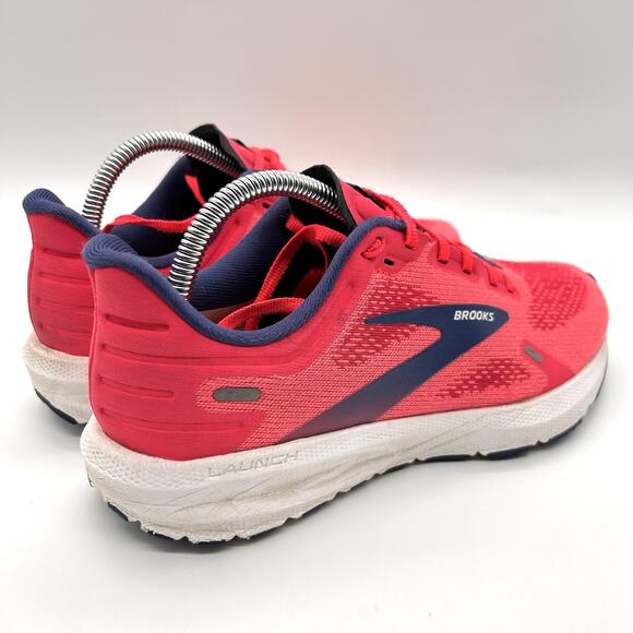 Brooks Launch 9 Running Shoes Womens Size 9 Pink Navy Speed Neutral Athletic - Picture 5 of 9